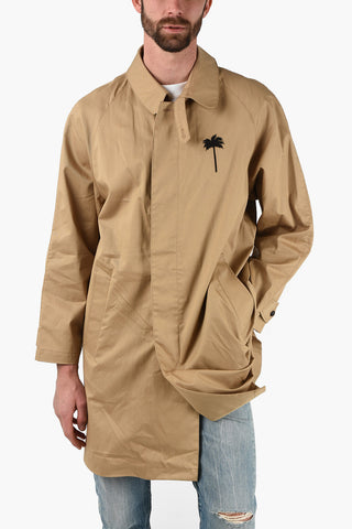 Back Print Single Breasted Trench