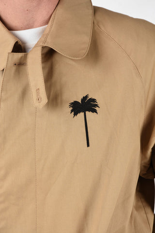 Back Print Single Breasted Trench