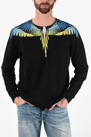 Crewneck Sweatshirt with Wings Print
