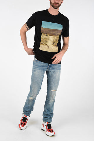 T-Shirt OSTRICH in Cotone con Maxi Stampa