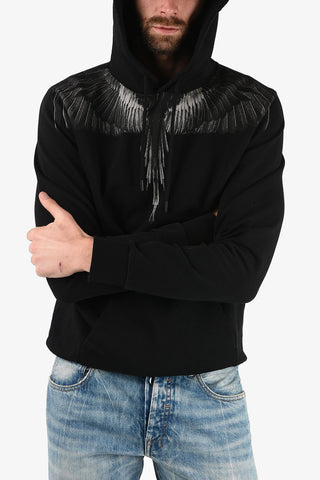 Felpa BLACK WINGS in Cotone con Cappuccio