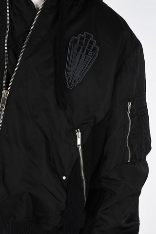 Hooded CROSS WIREFRAME Bomber
