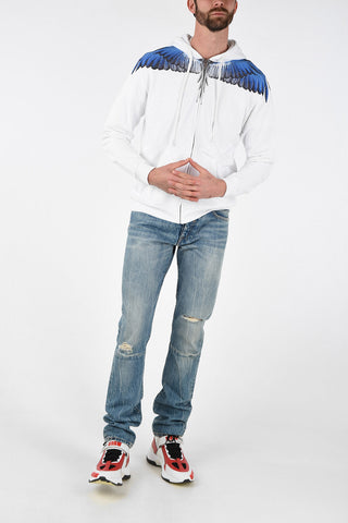Wings Print Sweatshirt with Hood