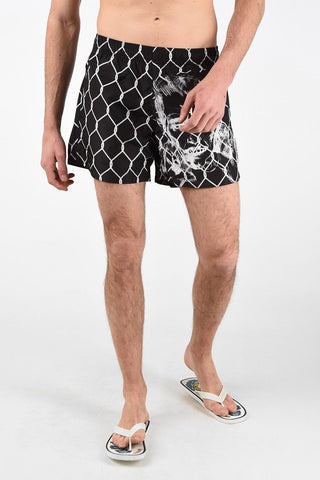 Printed BROKEN FENCE Swim Shorts