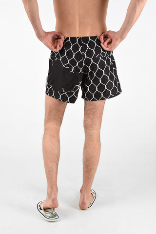 Printed BROKEN FENCE Swim Shorts