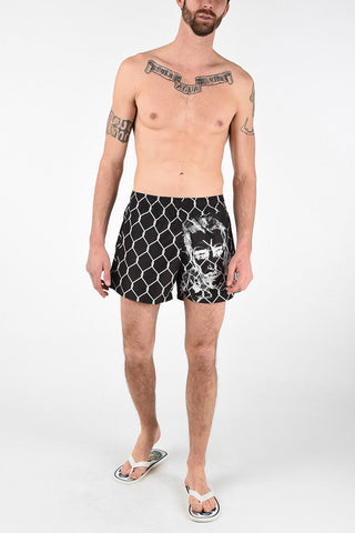 Printed BROKEN FENCE Swim Shorts