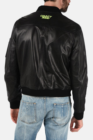 Leather Slim Fit Bomber