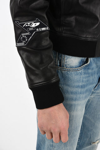 Leather Slim Fit Bomber