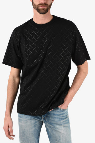Crew Neck ALL OVER COUNTY Cotton T-Shirt