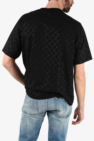Crew Neck ALL OVER COUNTY Cotton T-Shirt