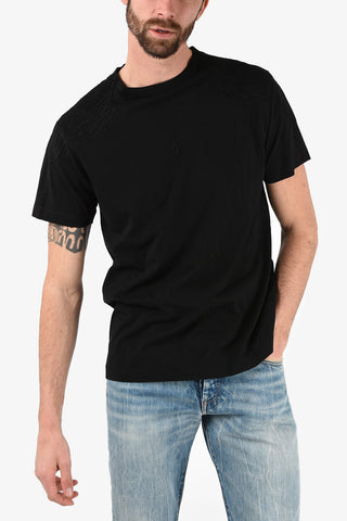 T-Shirt SHOULDER WINGS in Cotone con Ricami