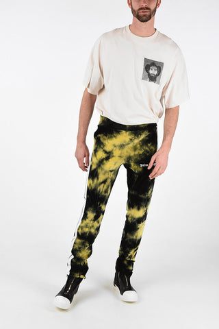 Pantaloni Jogger in Ciniglia con Effetto Tie Dye