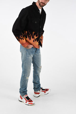 Giubbotto Caban BURNING in Denim