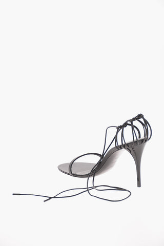 Leather LEXI Lace-Up Sandals with Stiletto Heel 9 Cm