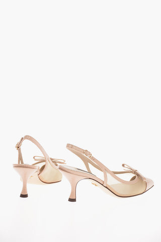 Soft Leather LORI Slingback Pumps with Kitten Heel 7 Cm