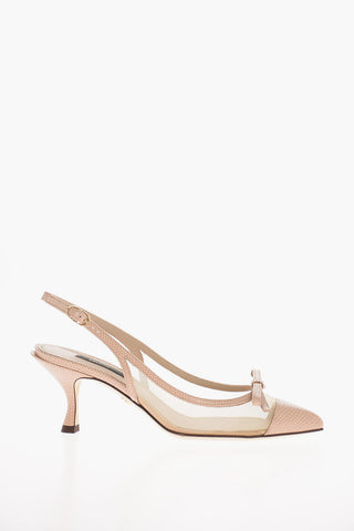 Soft Leather LORI Slingback Pumps with Kitten Heel 7 Cm