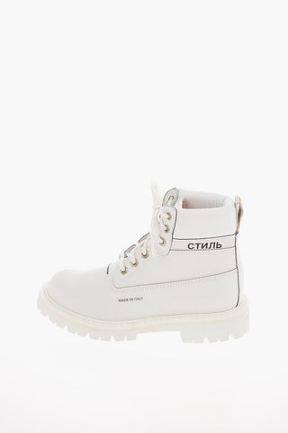 Leather REFLECTIVE ankle boot