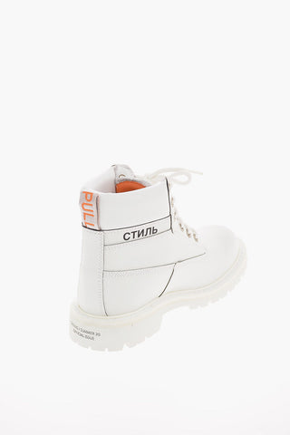 Leather REFLECTIVE ankle boot