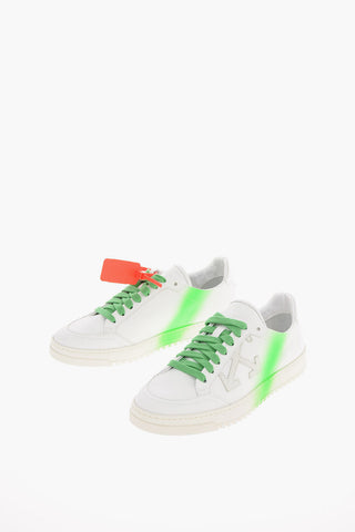 leather 2.0 sneaker with spray detail