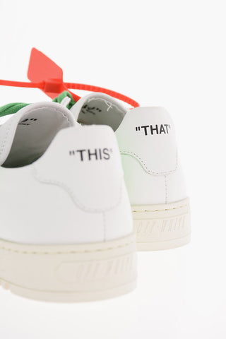 leather 2.0 sneaker with spray detail