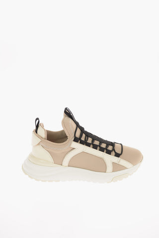 Fabric SHIRO Sock Sneakers with Leather Details 