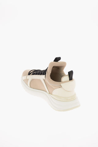 Fabric SHIRO Sock Sneakers with Leather Details 