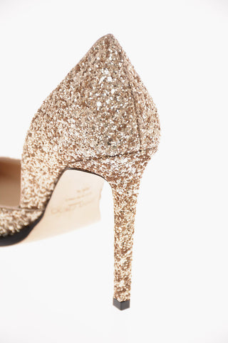 Glittered Leather BARBETTE 100  D’Orsay Pumps 10,5 Cm
