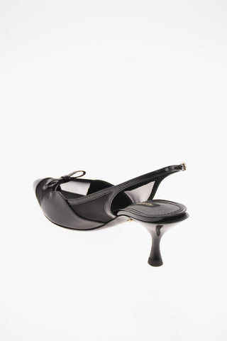 Coated Leather LORI Slingbacks with Kitten Heel 7 Cm