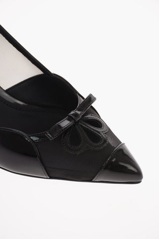 Coated Leather LORI Slingbacks with Kitten Heel 7 Cm