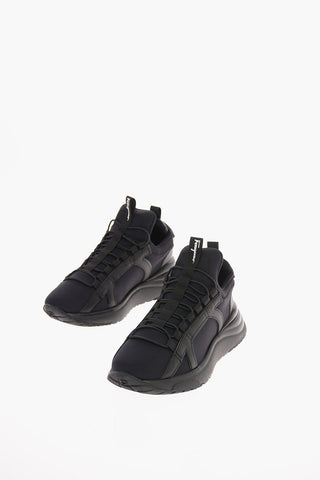Fabric SHIRO Sock Sneakers with Leather Details