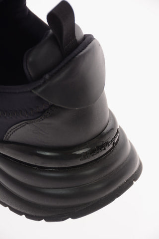 Fabric SHIRO Sock Sneakers with Leather Details