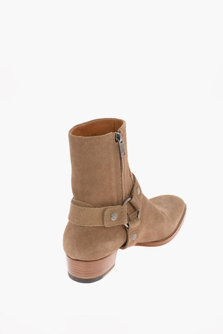Suede WYATT Jodhpur Boots with Zip Closure 4 Cm