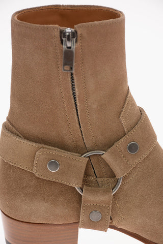Suede WYATT Jodhpur Boots with Zip Closure 4 Cm