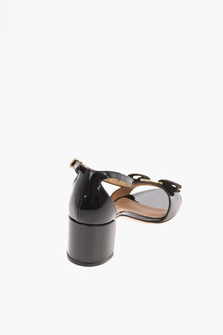 Patent Leather GAVINA Sandals with Bow Application 5.5 Cm