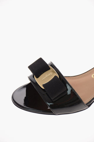 Patent Leather GAVINA Sandals with Bow Application 5.5 Cm
