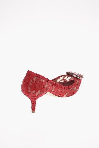Lace BELLUCCI Pumps with Jewel Application 6.5 Cm