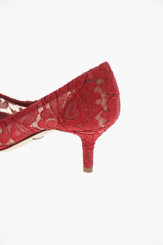 Lace BELLUCCI Pumps with Jewel Application 6.5 Cm