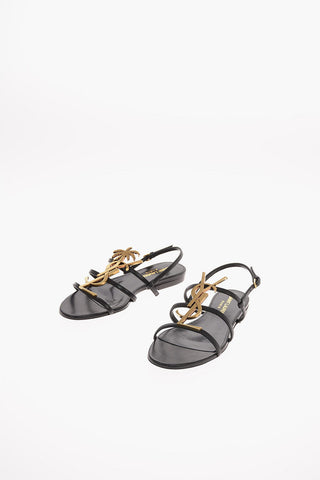Kangaroo Leather CASSANDRA Sandals with Monogram Application