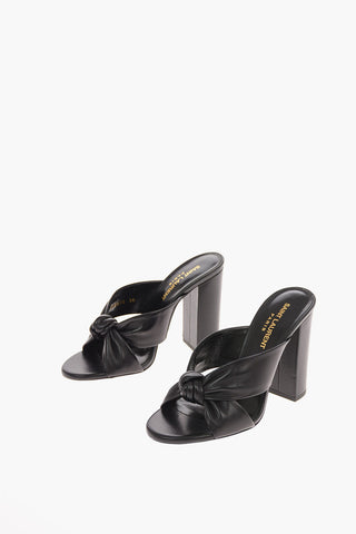 Soft Leather LOULOU Mules with Front Knot Detailing 11,5 Cm