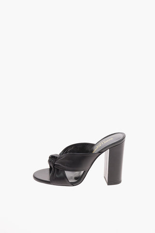 Soft Leather LOULOU Mules with Front Knot Detailing 11,5 Cm