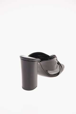 Soft Leather LOULOU Mules with Front Knot Detailing 11,5 Cm