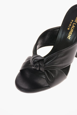 Soft Leather LOULOU Mules with Front Knot Detailing 11,5 Cm