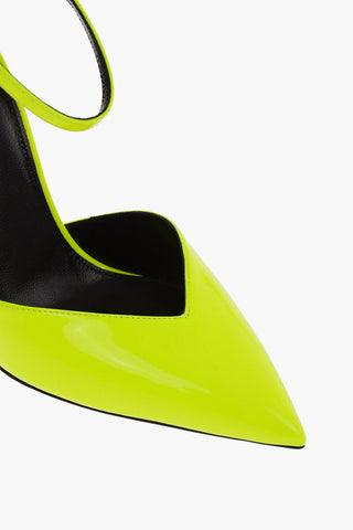 Fluo Patent Leaher ANJA Ankle Strap Pumps 11 Cm