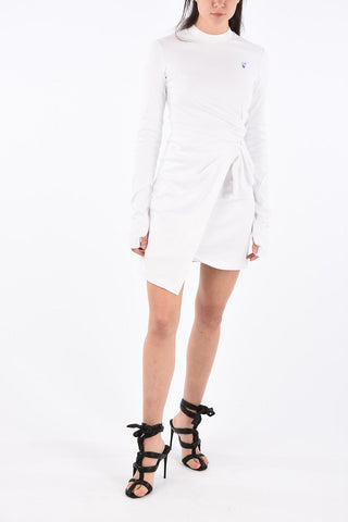 Mini Vestito Attillato Wrap MARIACARLA Manica Lunga