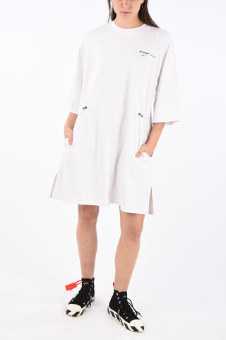 Puzzle Arrow Sweat Dress with Coulisse