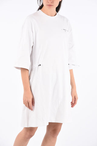 Puzzle Arrow Sweat Dress with Coulisse