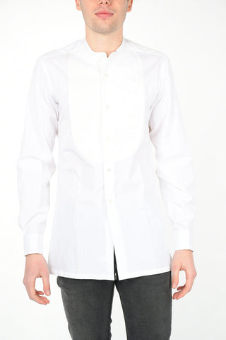 Spread Collar Shirt with Plastron