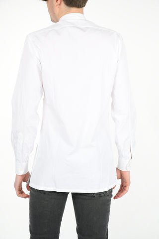Spread Collar Shirt with Plastron