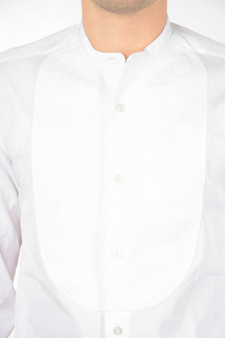 Spread Collar Shirt with Plastron