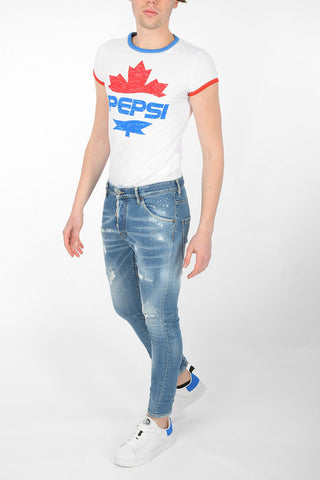 Jeans CLASSIC KENNY con Strappi e vernice